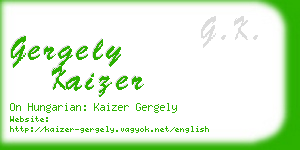 gergely kaizer business card